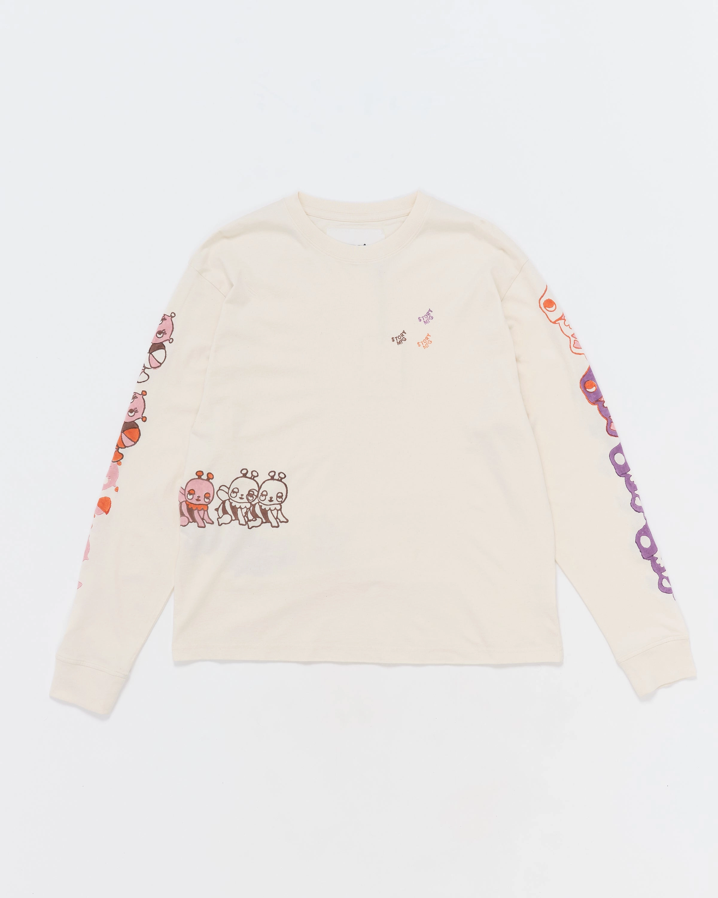 Versatile Wardrobe Piece Urban Style Trend Grateful Tee LS - Ecru Earth Trip