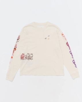 Versatile Wardrobe Piece Urban Style Trend Grateful Tee LS - Ecru Earth Trip
