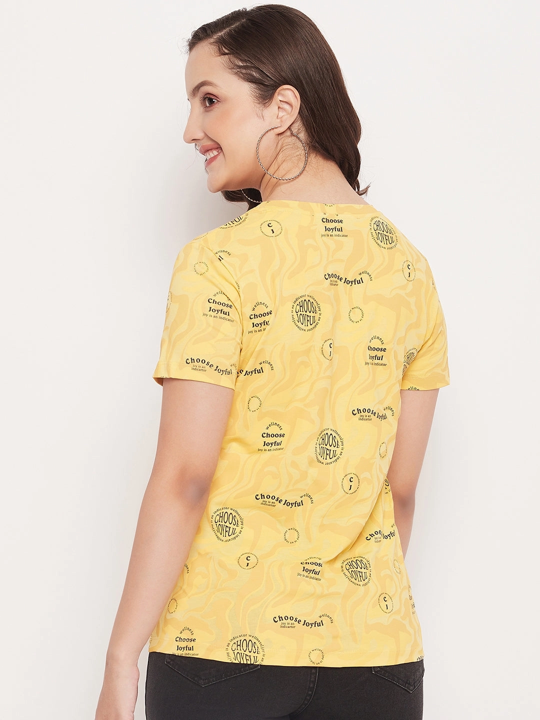 Seasonal Must-Have Madame Mustard Printed Regular Fit T-Shirt