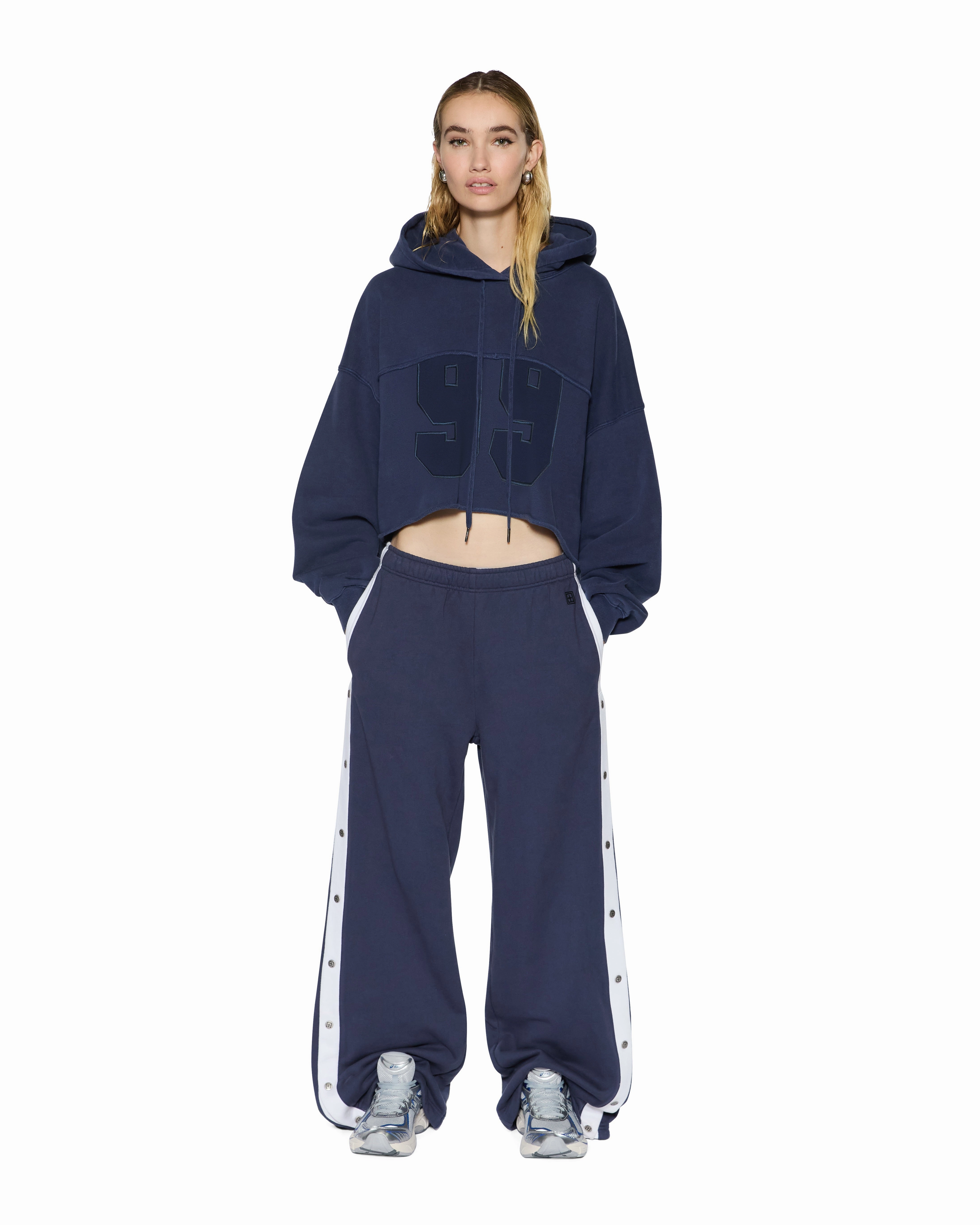 Convertible Style ComfortStretch OH G HOODIE CROPPED INK BLUE