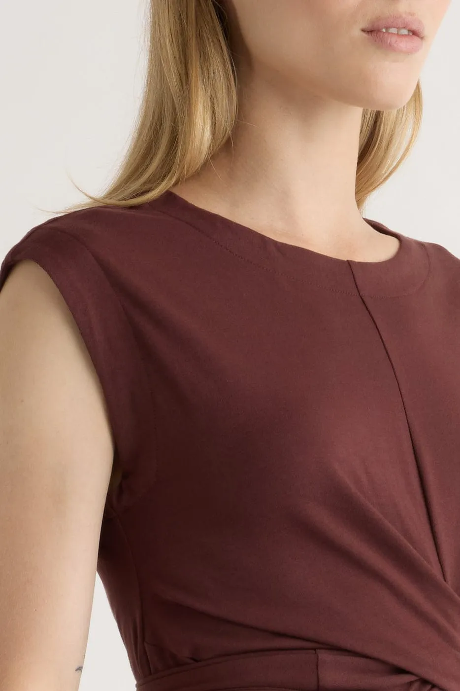 Fei Tie-Front Organic Cotton Dress Stretchable