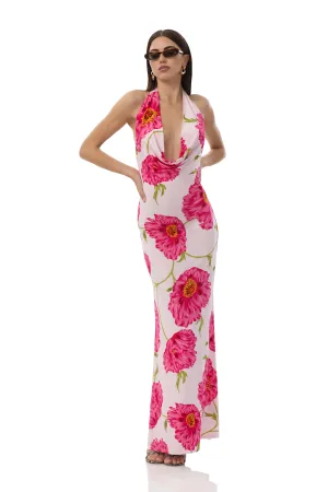 Imade Dress - Oversized Peony Layer Base Natural Silhouette