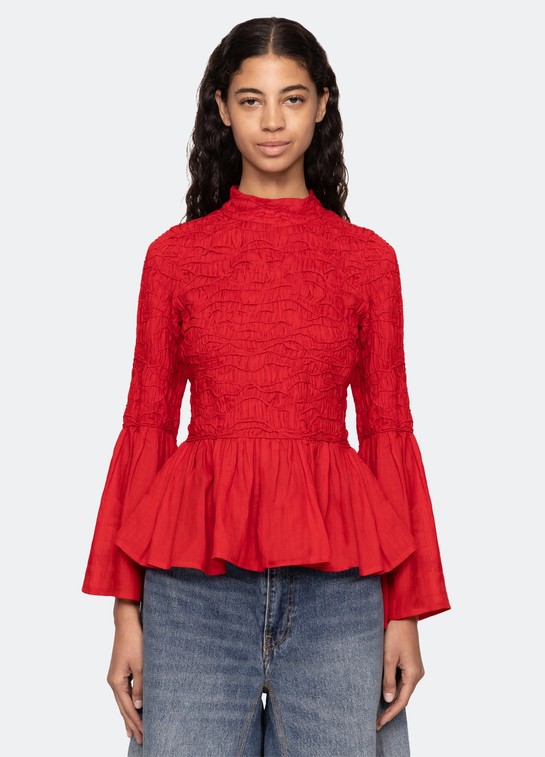 Distressed Texture Imogen L/S Top
