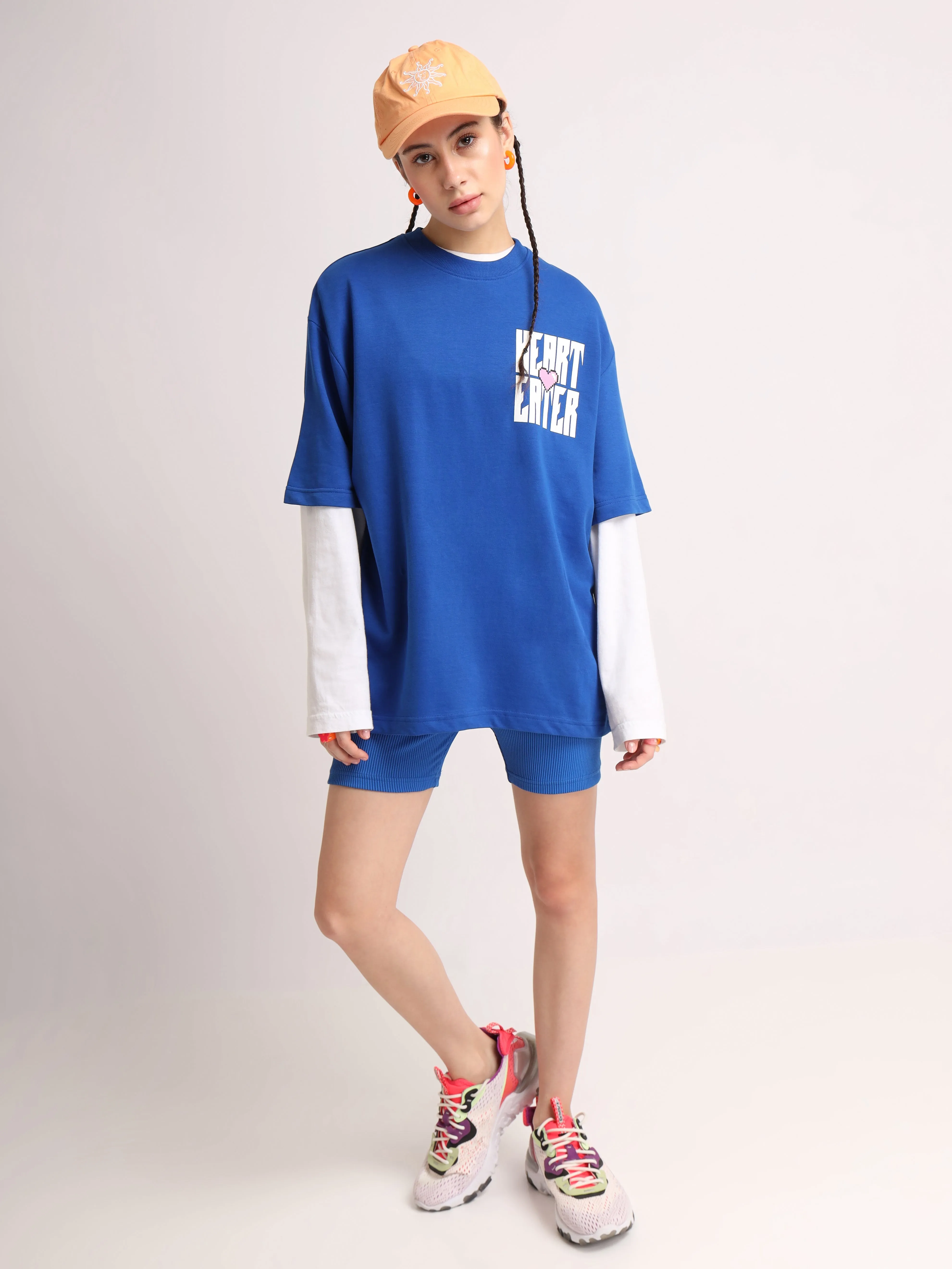 Imperial Blue Heart Eater Oversized T-Shirt
