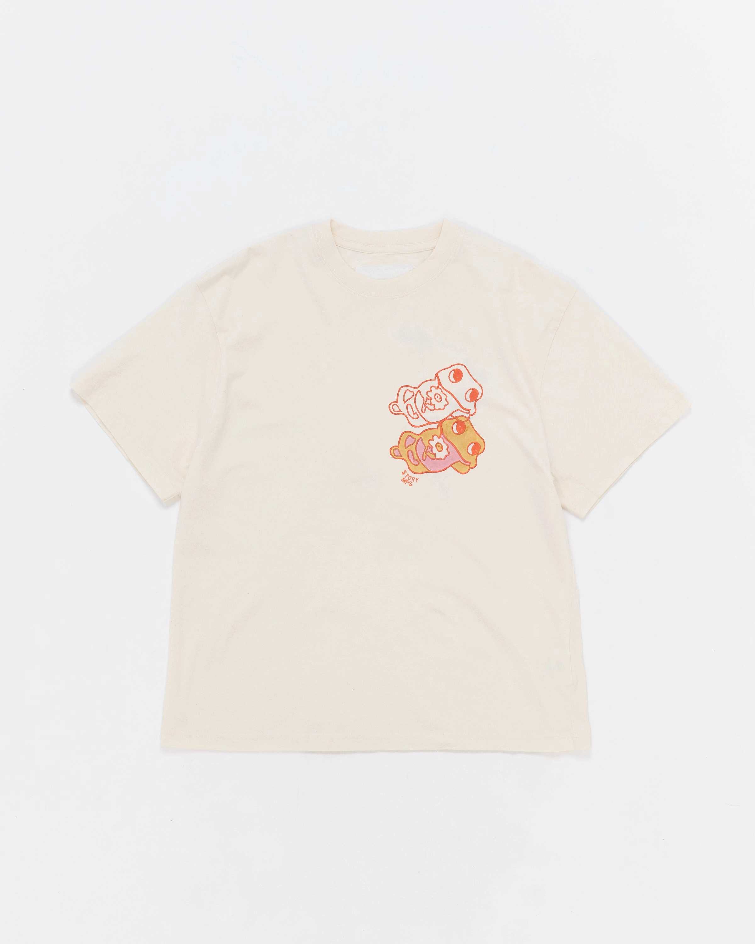 Casual Essentials Wear Grateful Tee SS - Ecru Earth Trip Heart