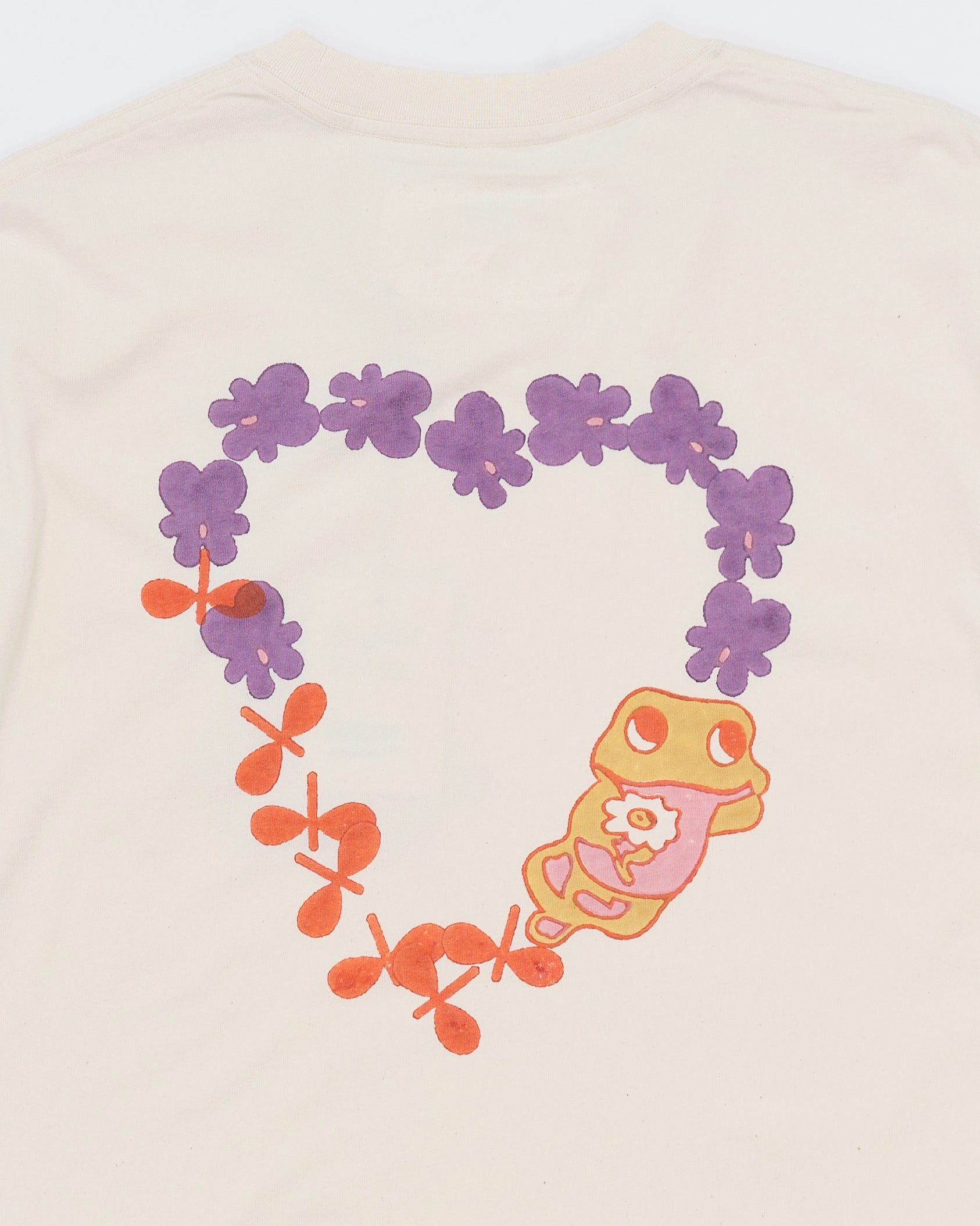 Grateful Tee SS - Ecru Earth Trip Heart Sleek Stretch