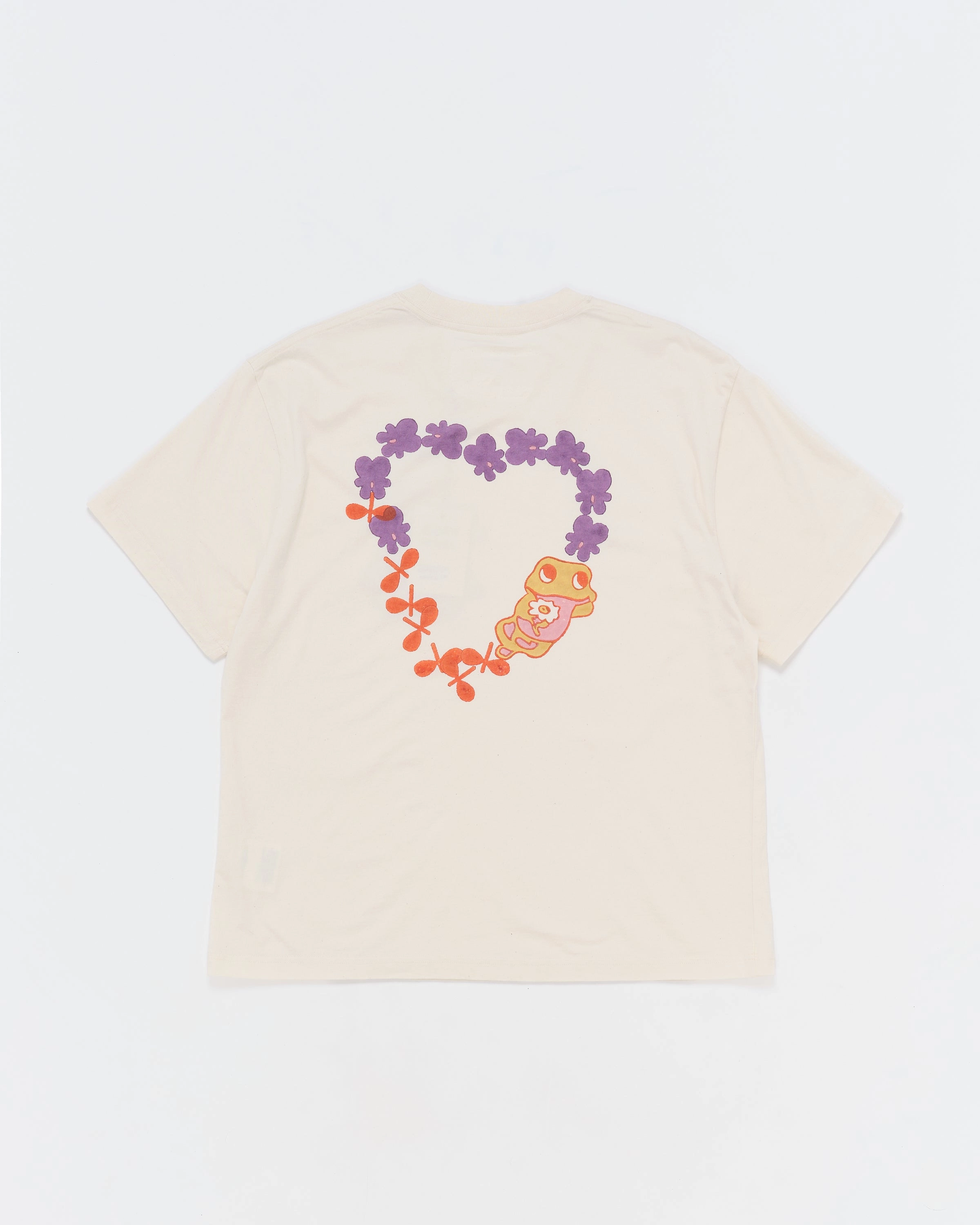 HeatResistantMaterial Breathable Active Wear Grateful Tee SS - Ecru Earth Trip Heart