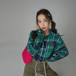 In The Middle Check Cropped Shirt