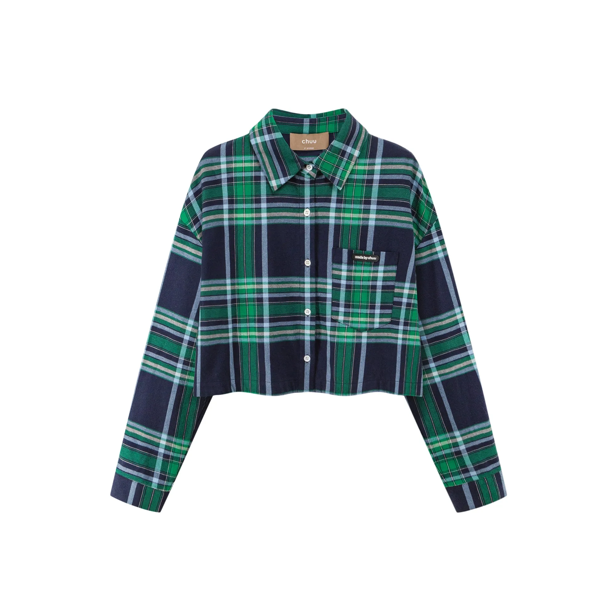 In The Middle Check Cropped Shirt