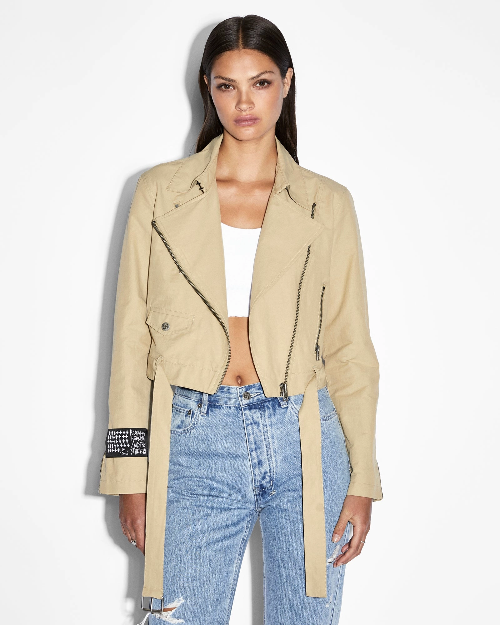 INCOGNITO BIKER/TRENCH KHAKI Easy Protection Interchangeable Collar System