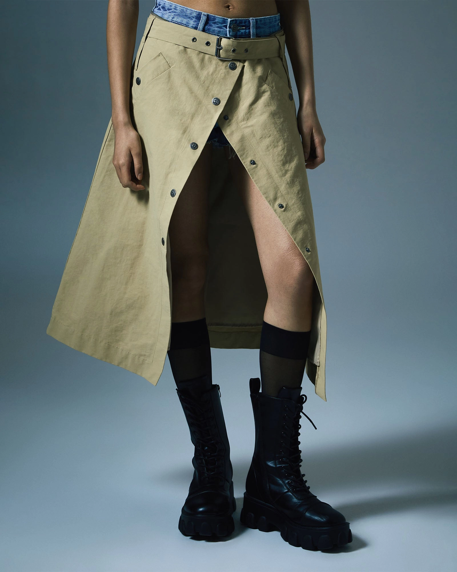 INCOGNITO BIKER/TRENCH KHAKI QuickDry Moisture Wicking