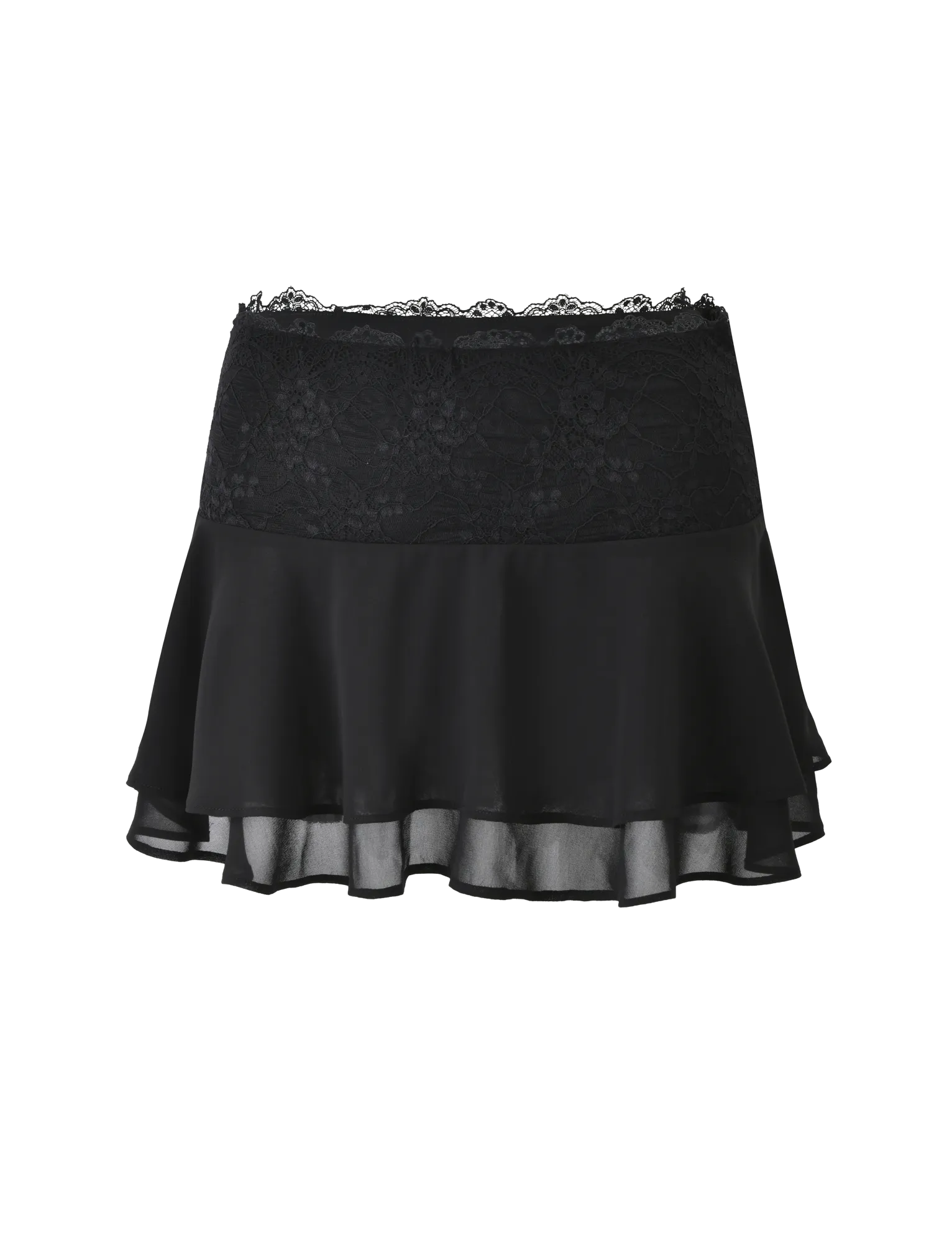 High Elasticity Material INDIGO SKIRT - BLACK