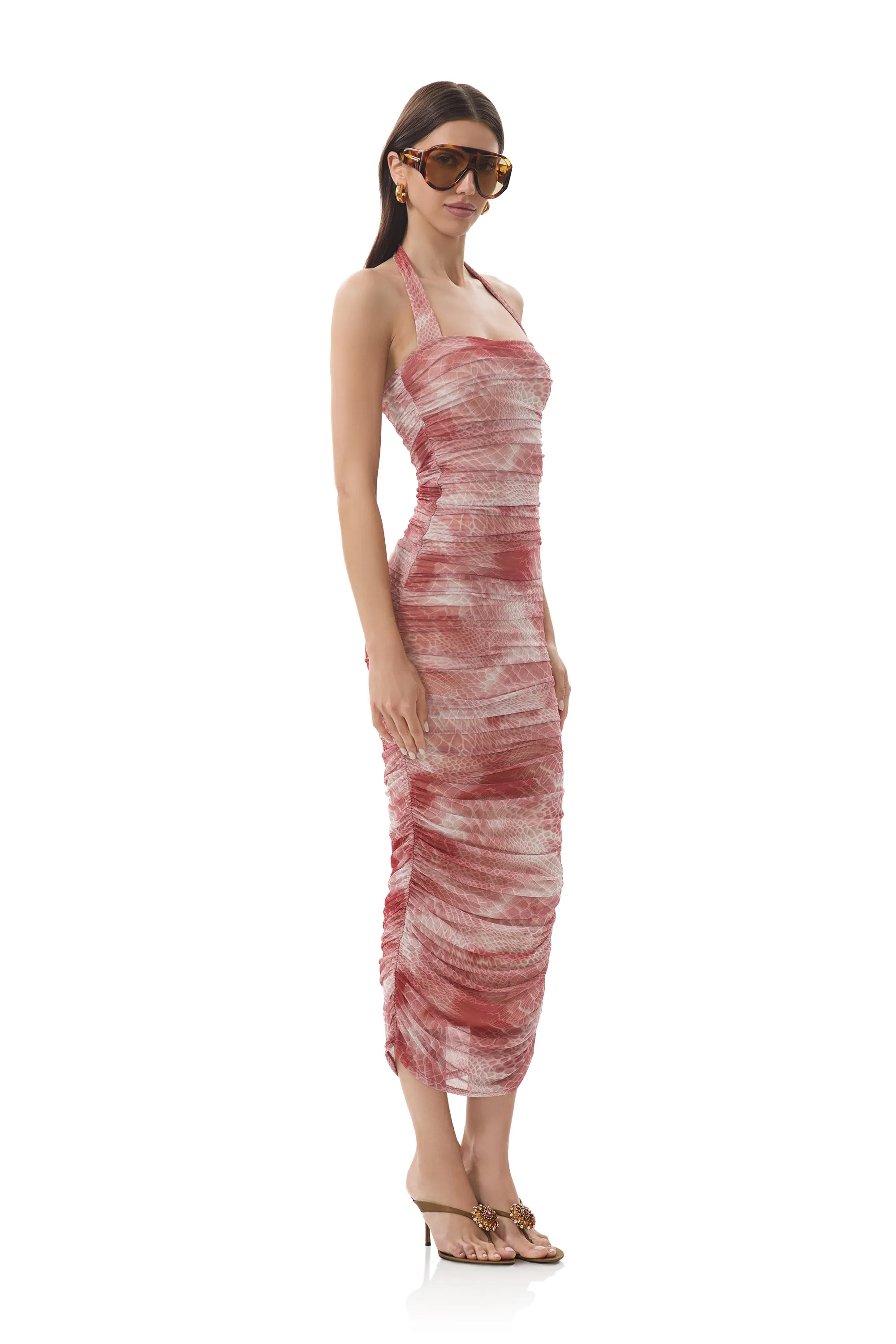 Smart touch Stylish Mood Indina Dress - Rust Snake