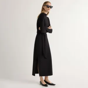 Classic Appeal Casual Comfort Wear Vero Tie-Front Long-Sleeve Dress