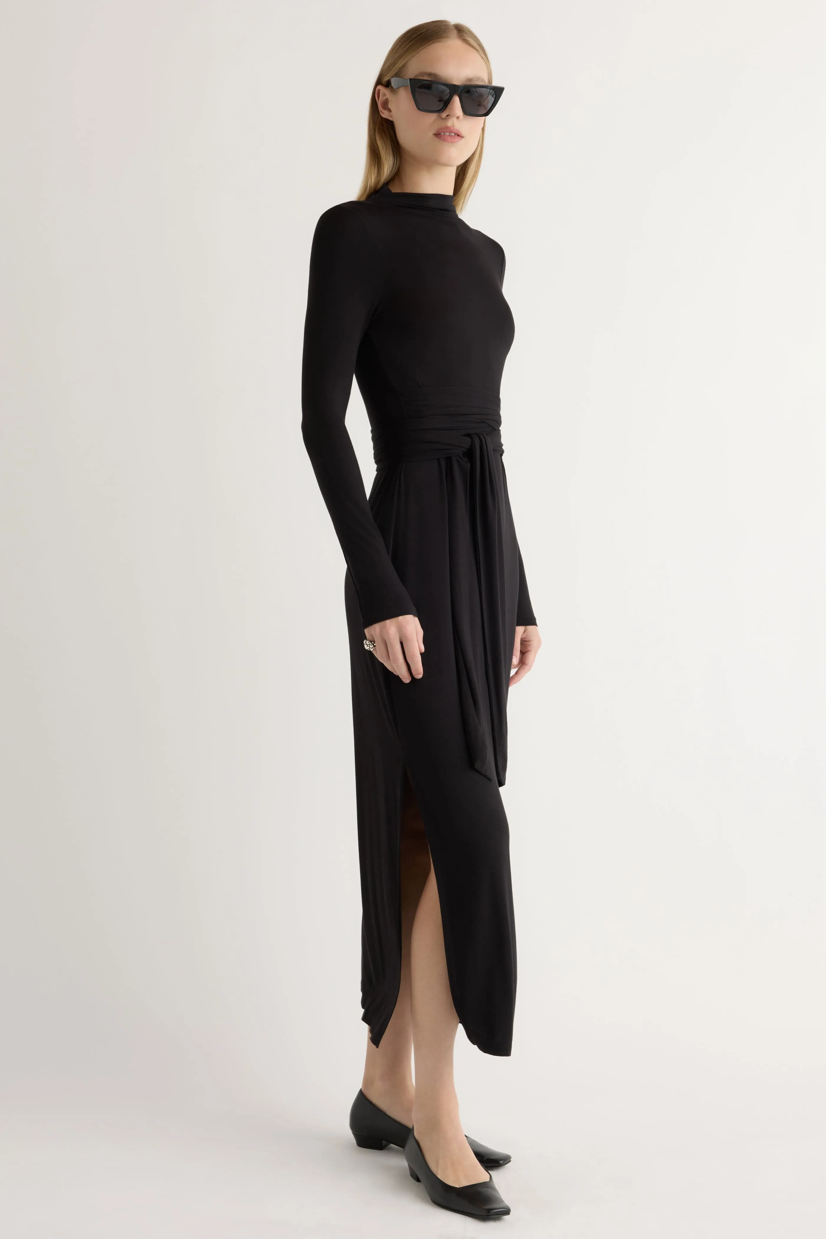 New Spirit Feminine Movement Vero Tie-Front Long-Sleeve Dress