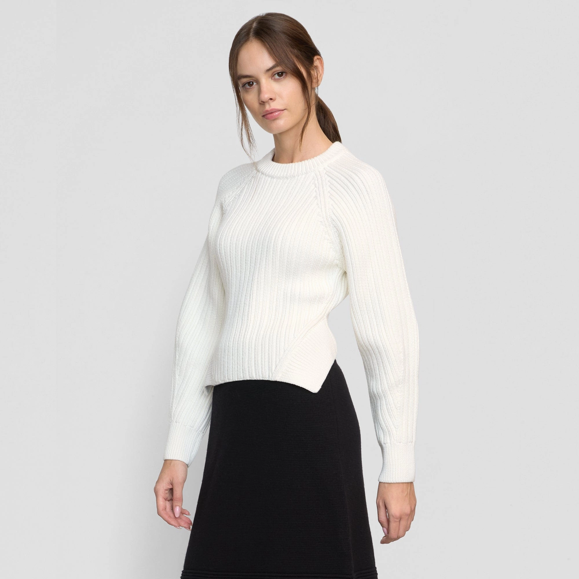 Iona Organic Cotton Cropped Sweater Cozy Waistband Anti Pilling