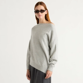 Iris Off-Shoulder Sweater Roomy Waist Cozy Thermal