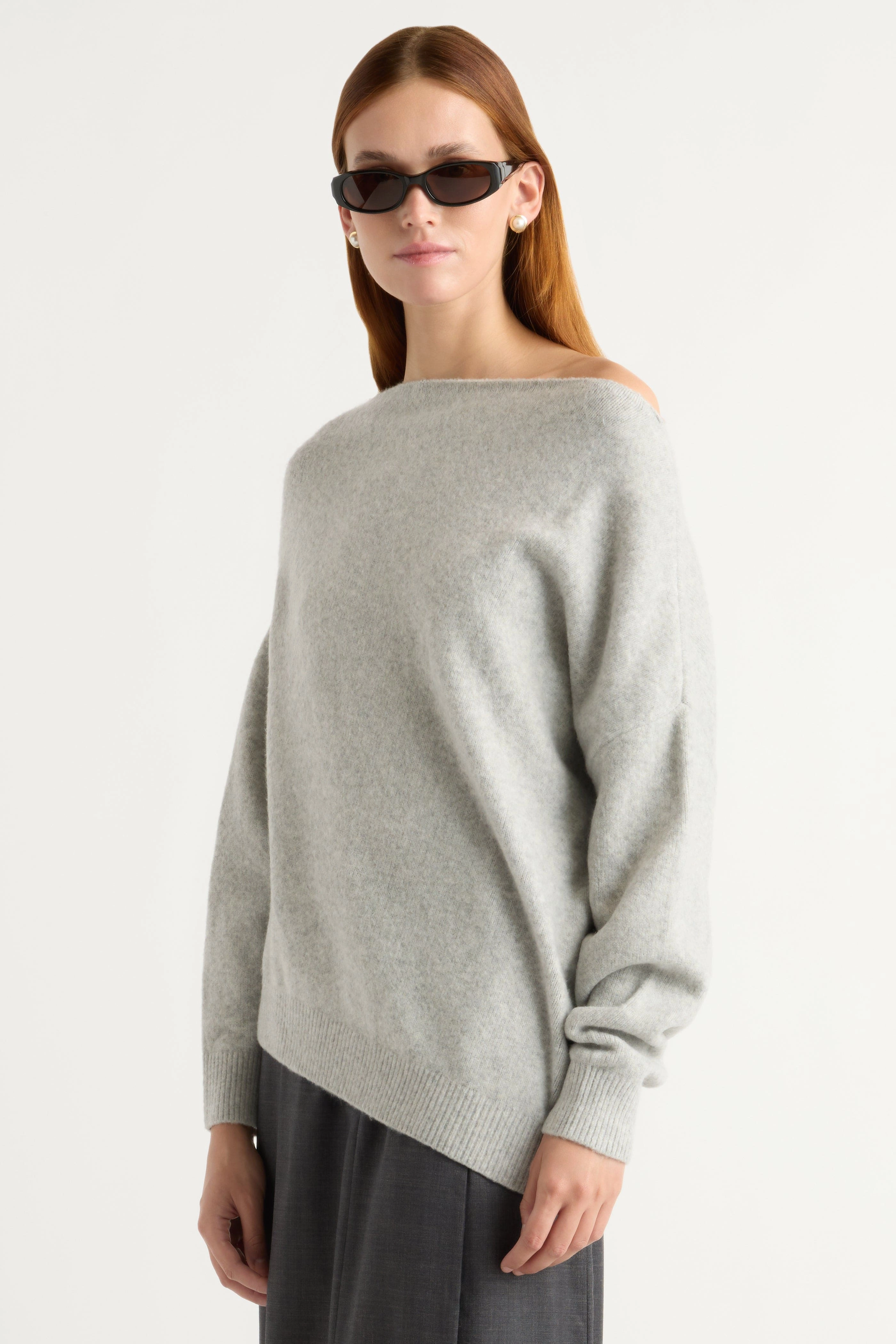 Iris Off-Shoulder Sweater Modern Turtleneck Style