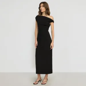 Floor-Length Iryna Asymmetric Off-Shoulder Dress
