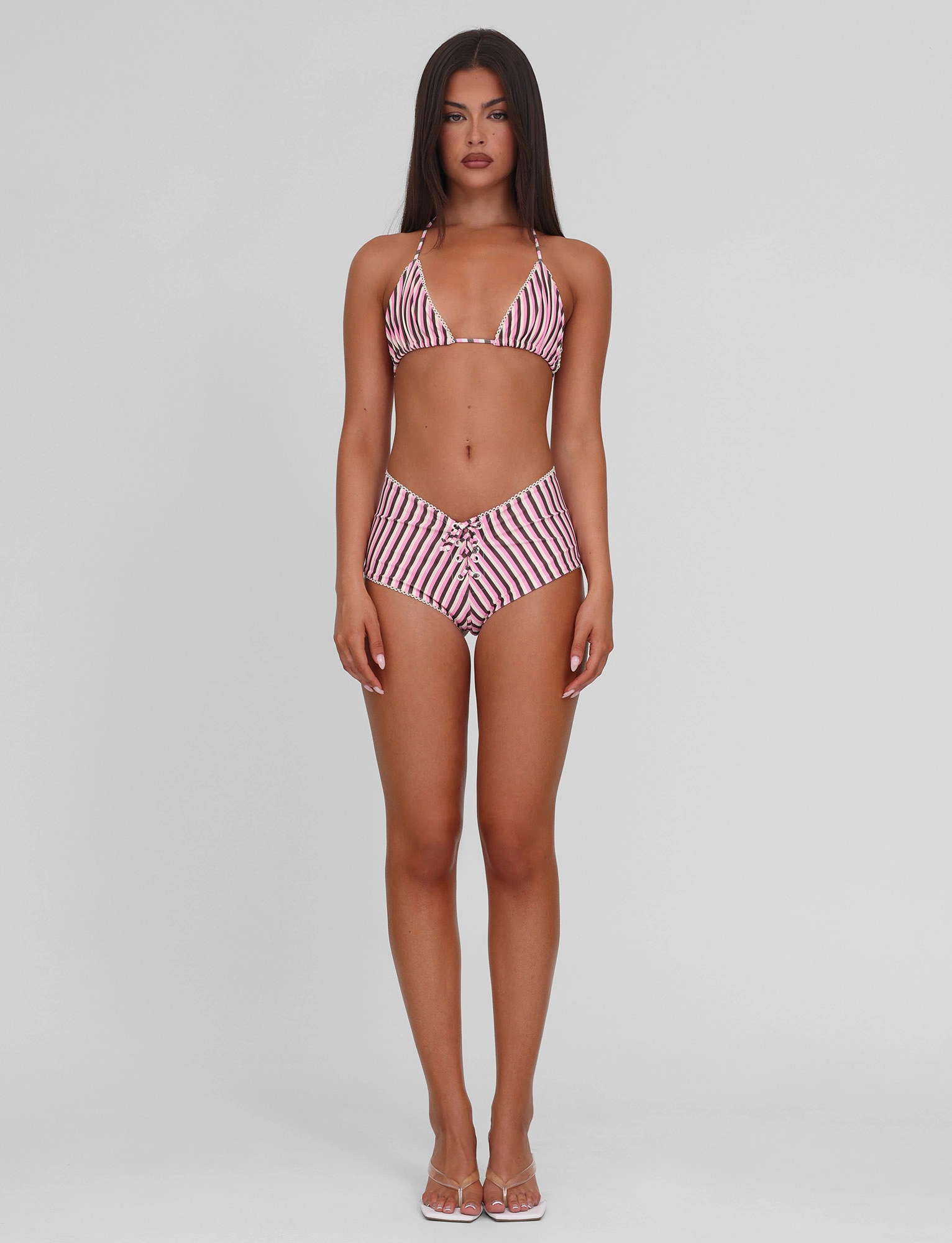 Torsion Control Support Band DAZZLE BIKINI TOP - STRIPE
