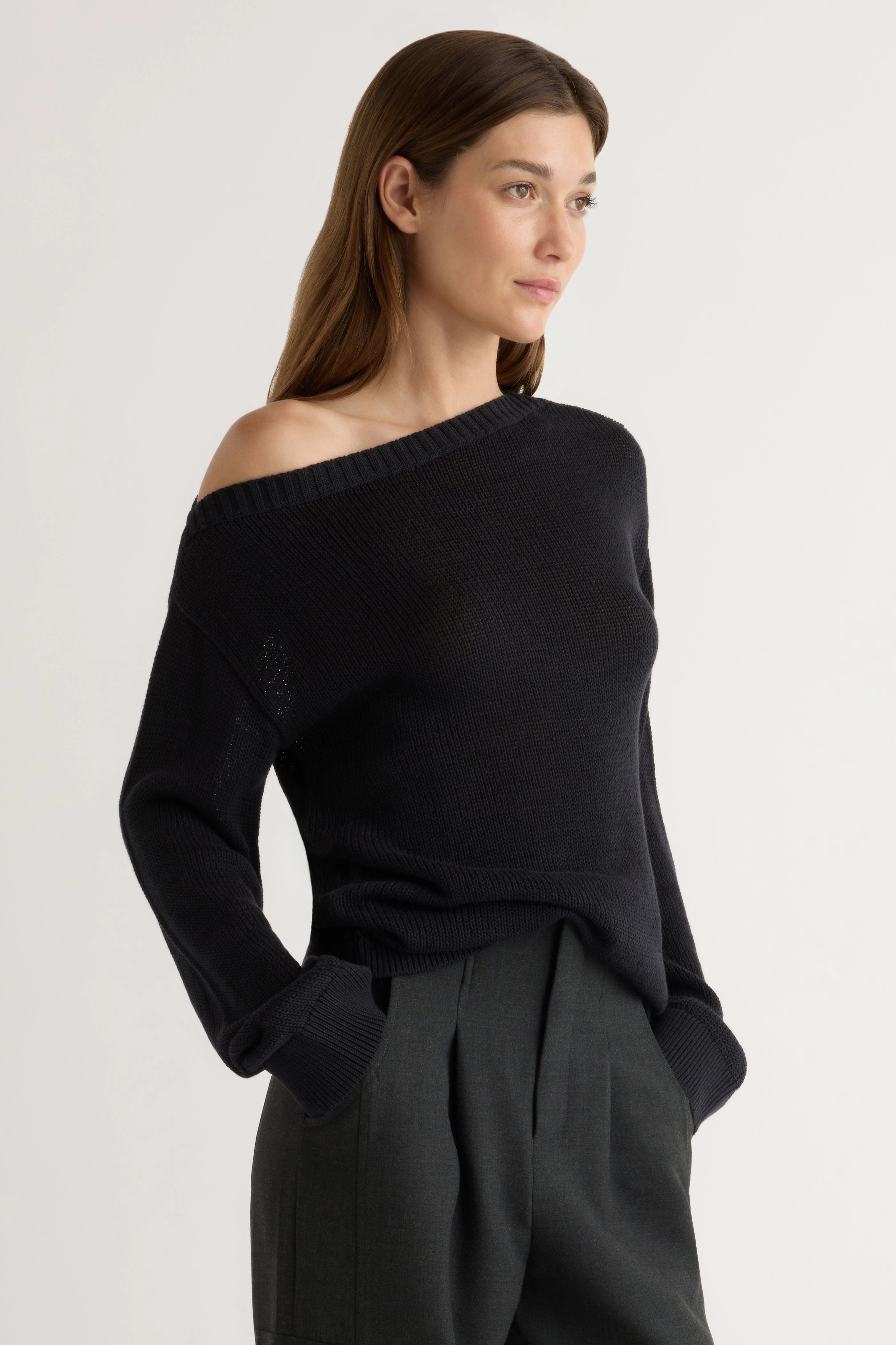 Issa Lightweight Off-Shoulder Sweater Active Wear
