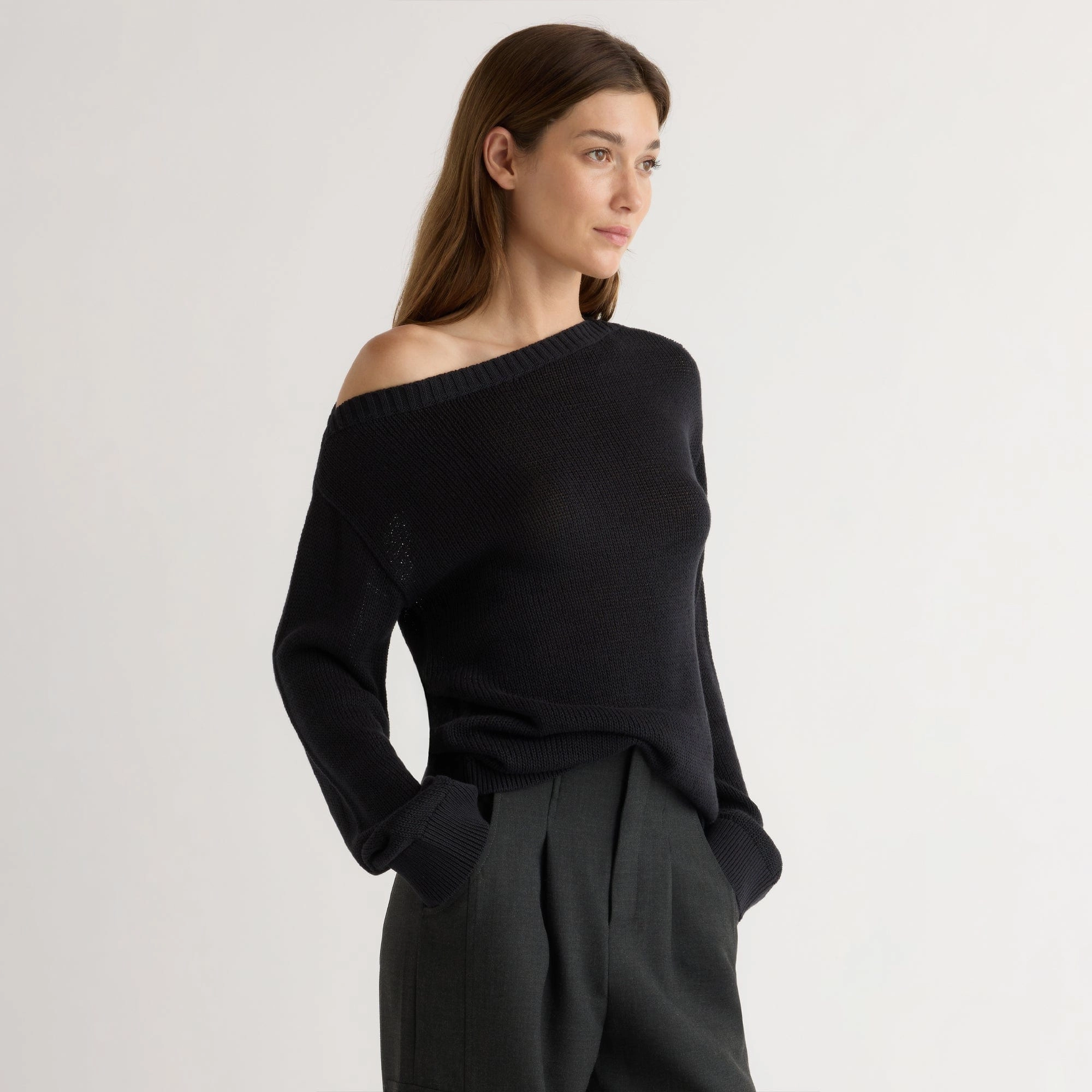 Issa Lightweight Off-Shoulder Sweater Snug Comfort Active Comfort