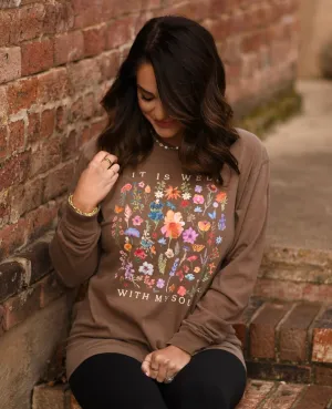 It Is Well With My Soul Floral Tee
