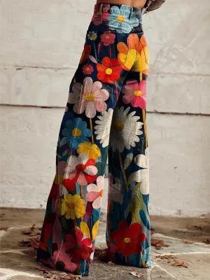 Ivyshape | Colorful Wide Leg Pants