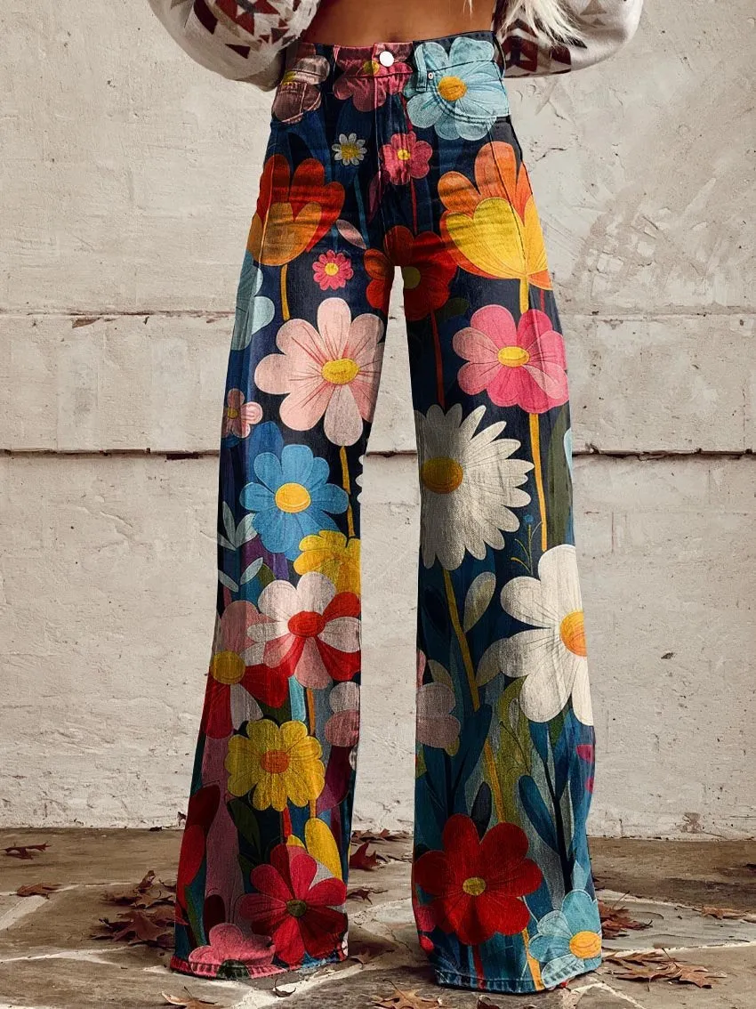 Ivyshape | Colorful Wide Leg Pants