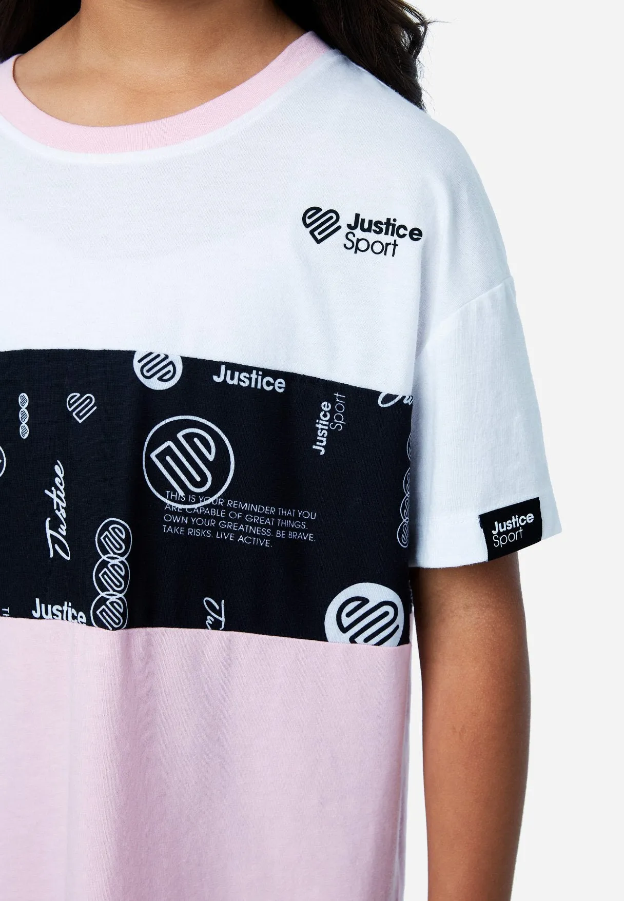 J Sport Color Block Oversized Tee