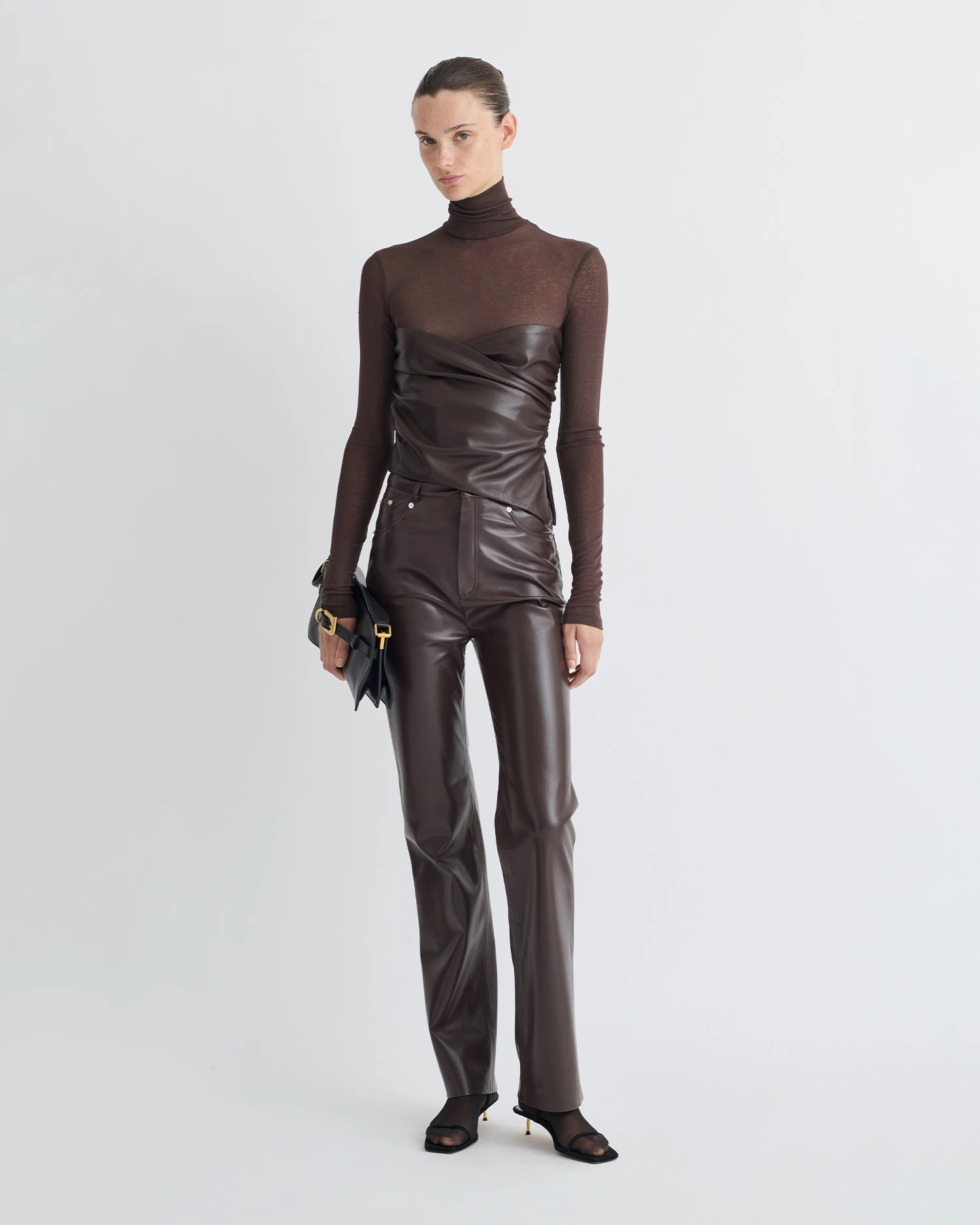 Jacoba - Okobor Pants - Coffee Ground Soft Performance Urban appeal