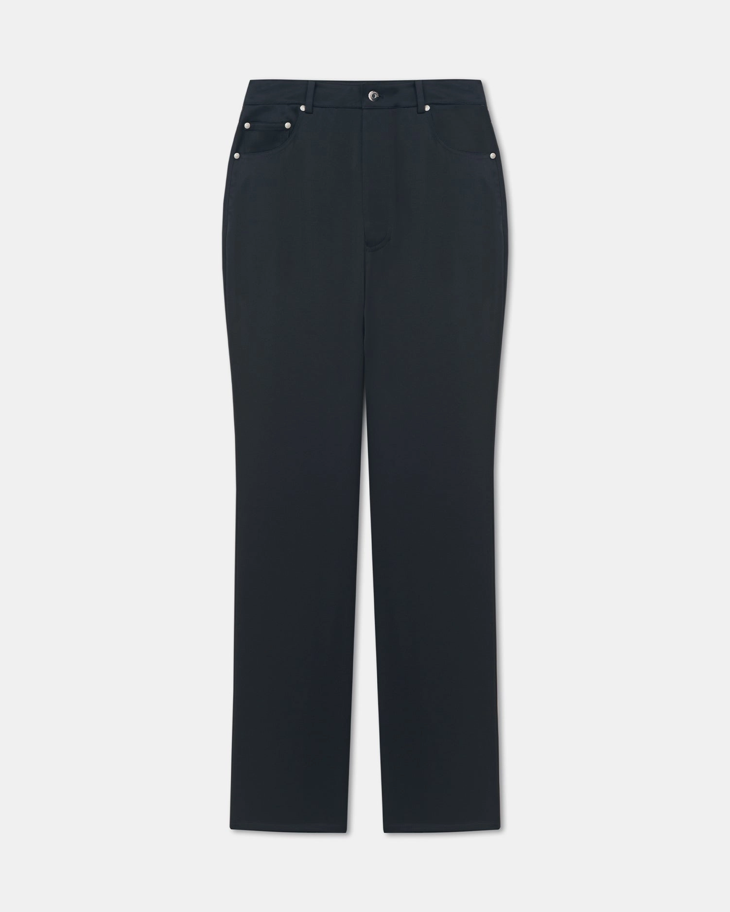 Jacoba - Slip Satin Pants - Black Sporty Fit Design LightweightConstruction