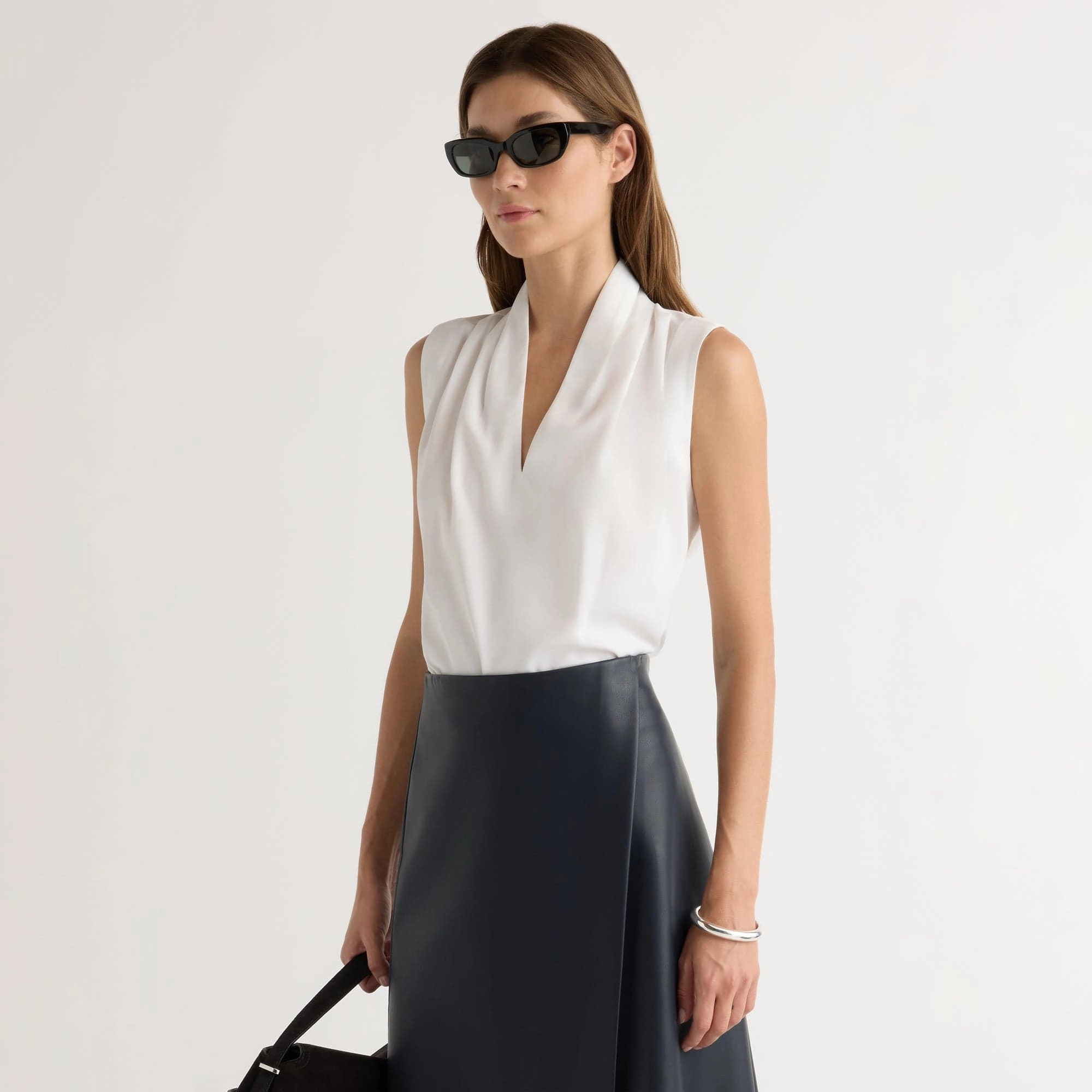Jae V-Neck Sleeveless Blouse Adjustable Shoulder Straps