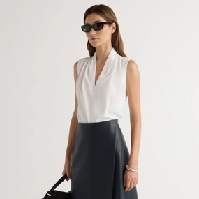 Jae V-Neck Sleeveless Blouse Adjustable Shoulder Straps