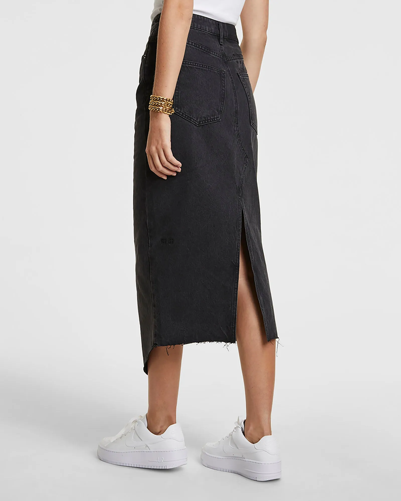 JAGGED SKIRT DOWNTOWN BLACK Sheer Overlay