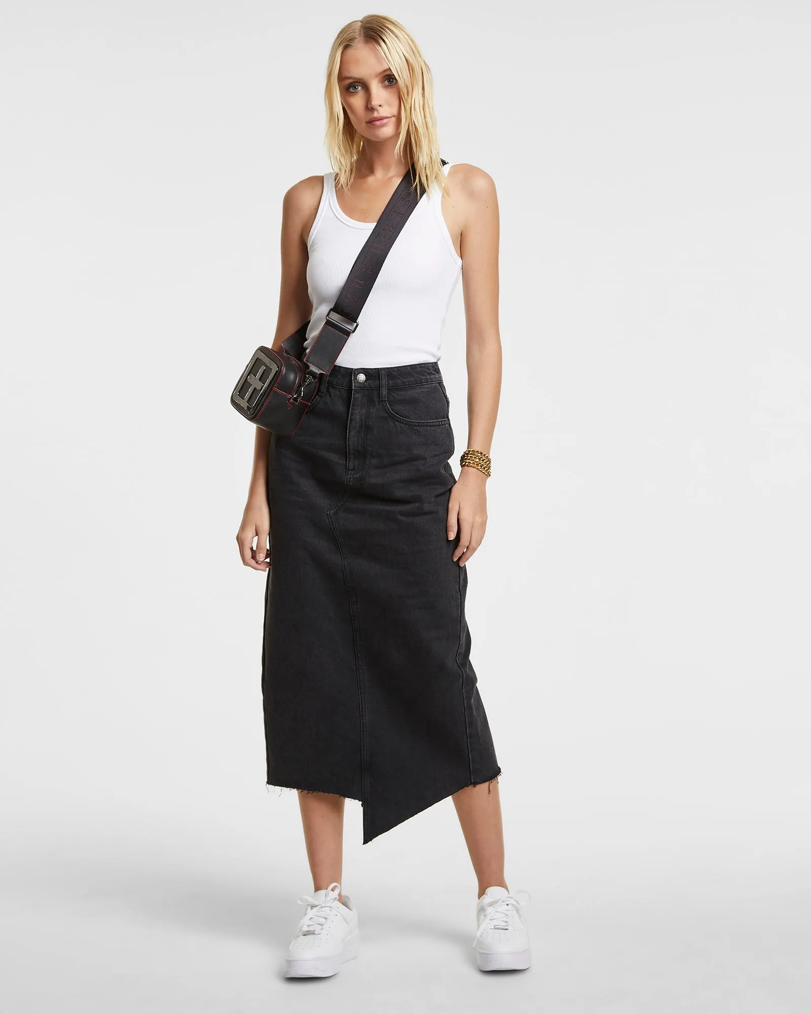 JAGGED SKIRT DOWNTOWN BLACK Contrast Panel