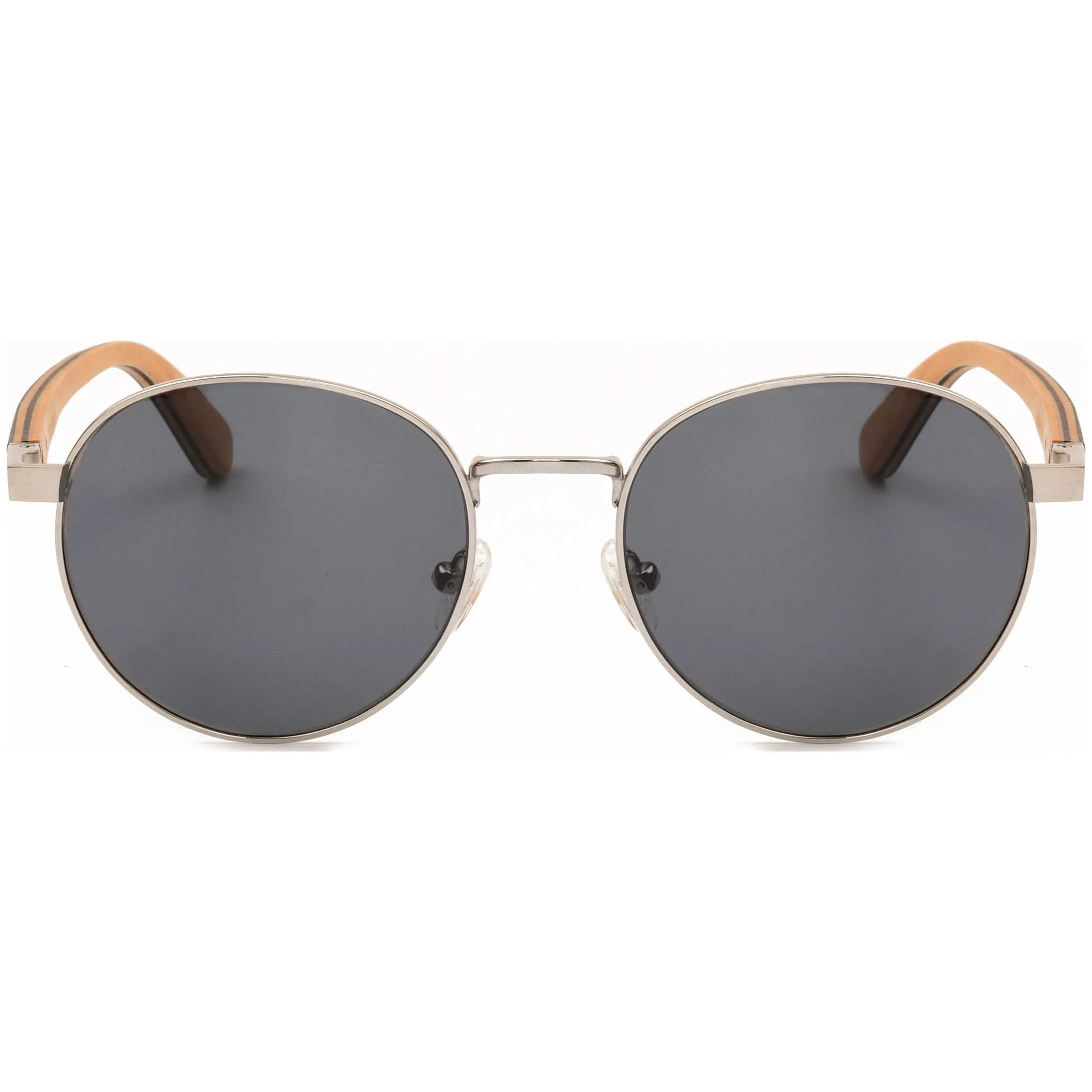 Jamie - Titanium & Wood Sunglasses