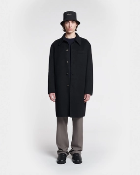Janno - Double Wool Silk Coat - Black budget - friendly price
