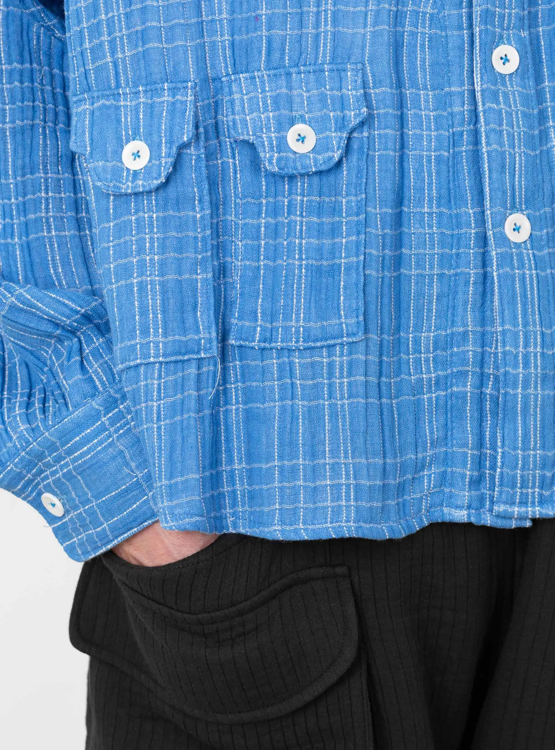 Jardin Shirt Blue Double Gauze