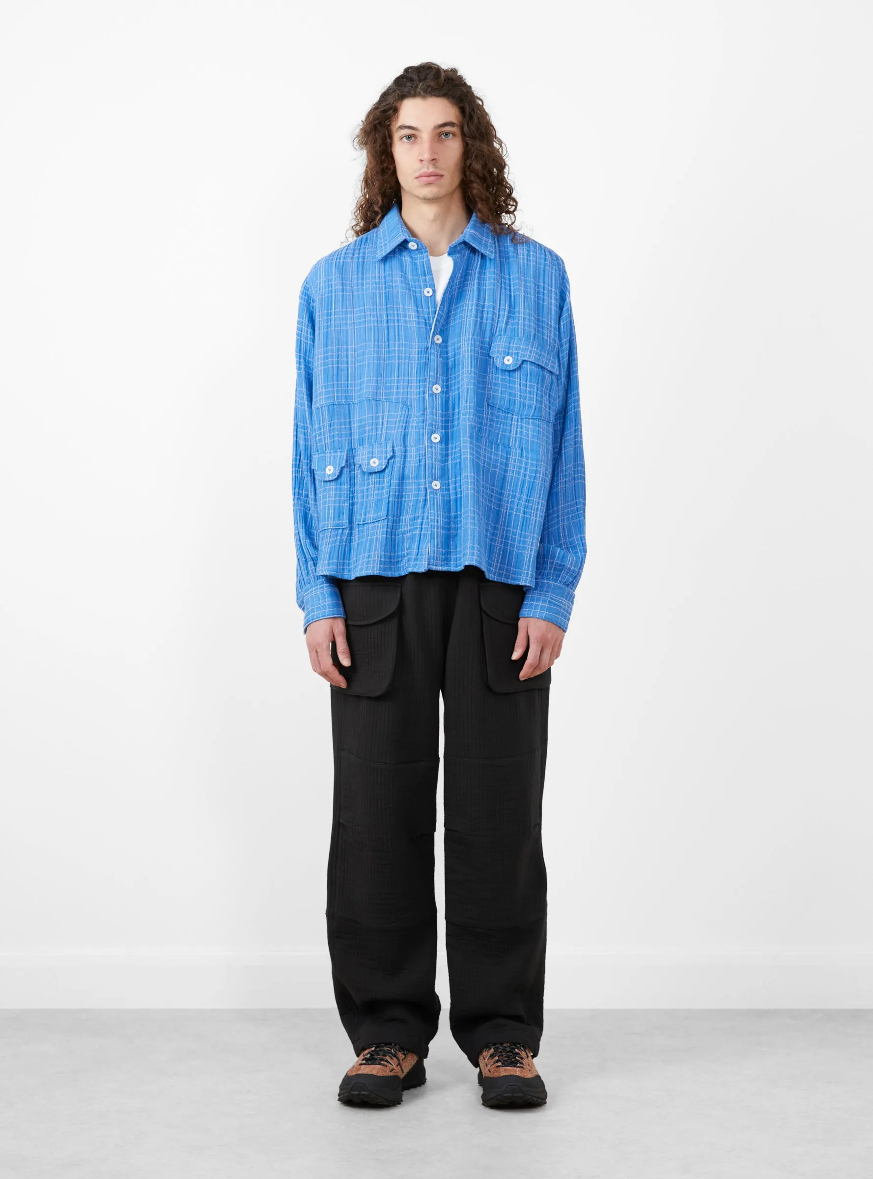 Jardin Shirt Blue Double Gauze