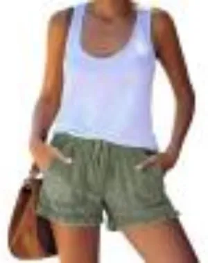 Jean for Women High Waisted Stretchy Casual Ripped Frayed Hem Summer Trendy Shorts