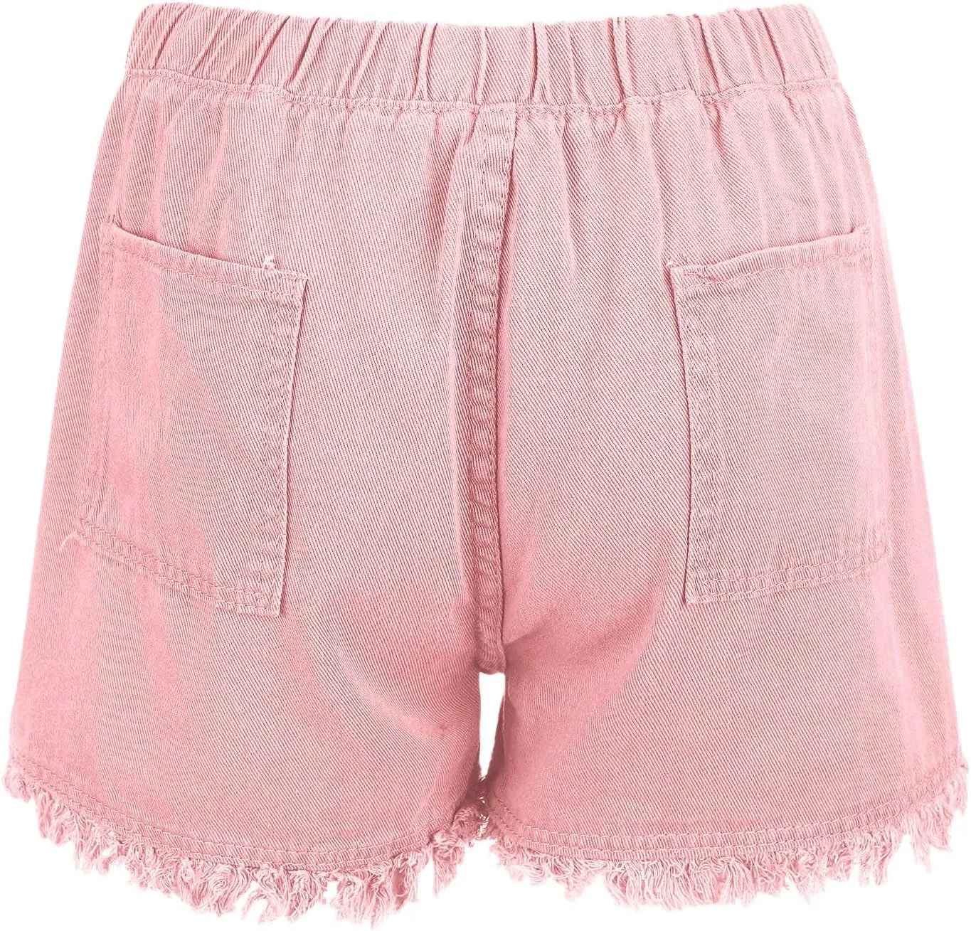 Jean Shorts for Women High Waisted Stretchy Casual Denim Shorts Ripped Frayed Hem Summer Trendy Shorts