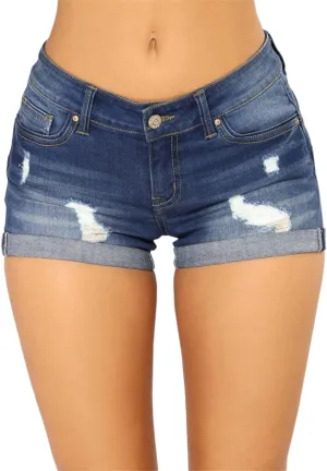 Jean Shorts for Women High Waisted Stretchy Casual Denim Shorts Ripped Frayed Hem Summer Trendy Shorts
