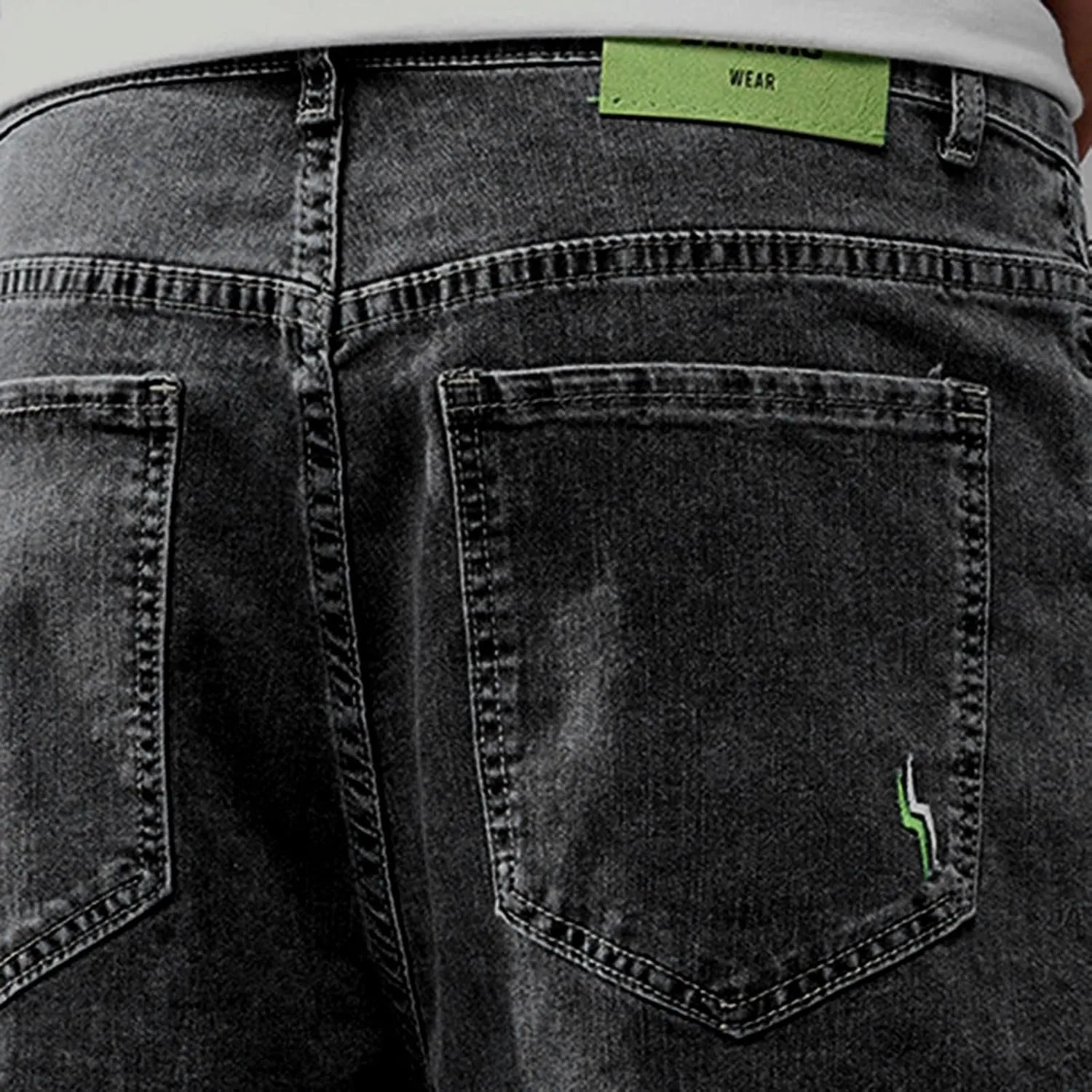 Jean Shorts Men Stretch Relaxed Fit Denim Shorts Casual Streetwear Jean Super Comfy Stretch Cargo Shorts for Summer Outdoor