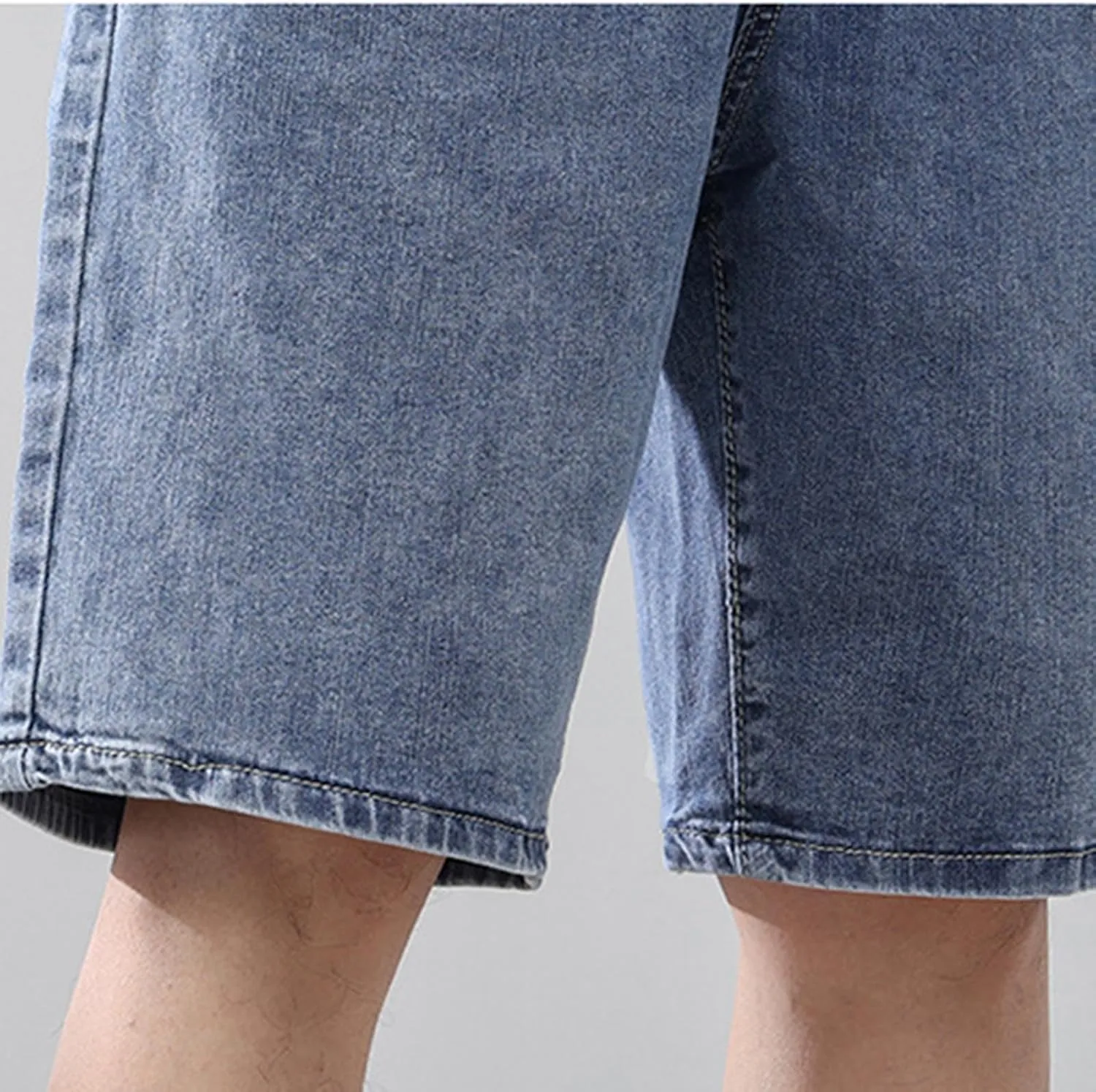Jean Shorts Men Stretch Relaxed Fit Denim Shorts Casual Streetwear Jean Super Comfy Stretch Cargo Shorts for Summer Outdoor