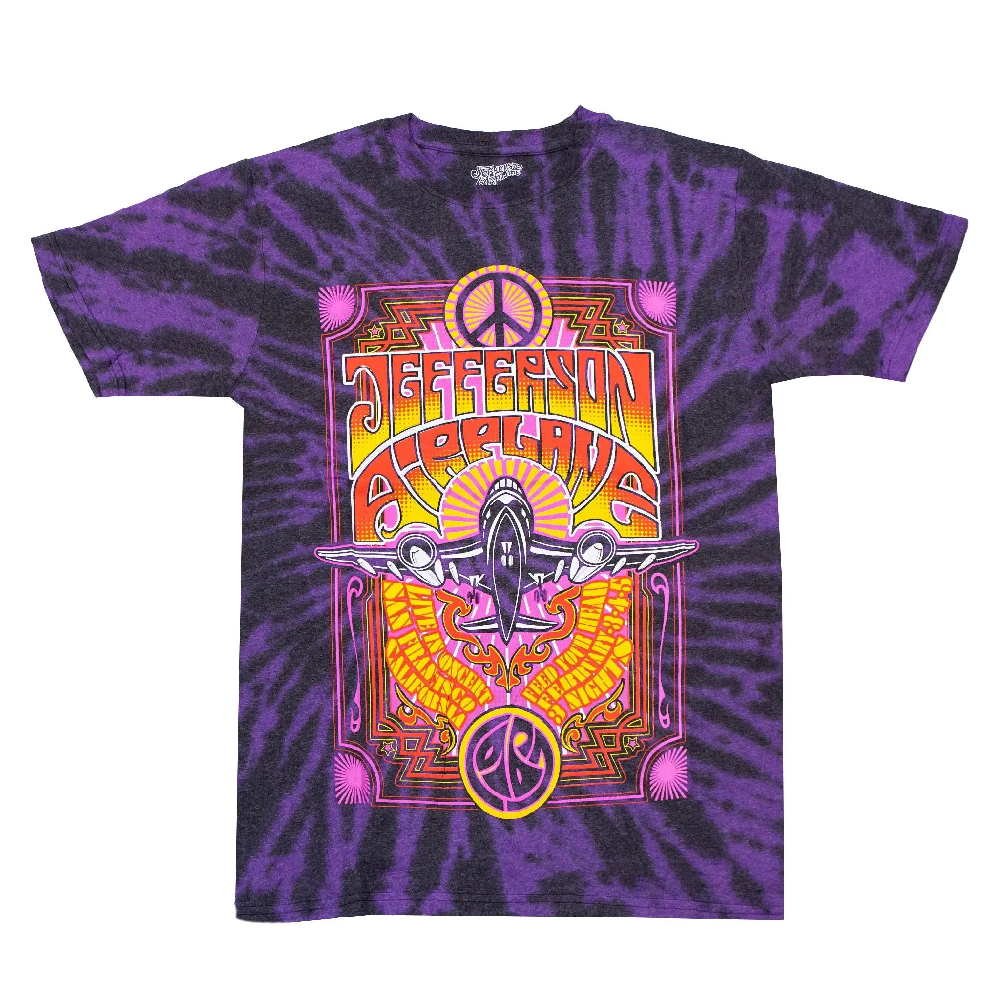 Jefferson Airplane Live in San Francisco Tie Dye T Shirt