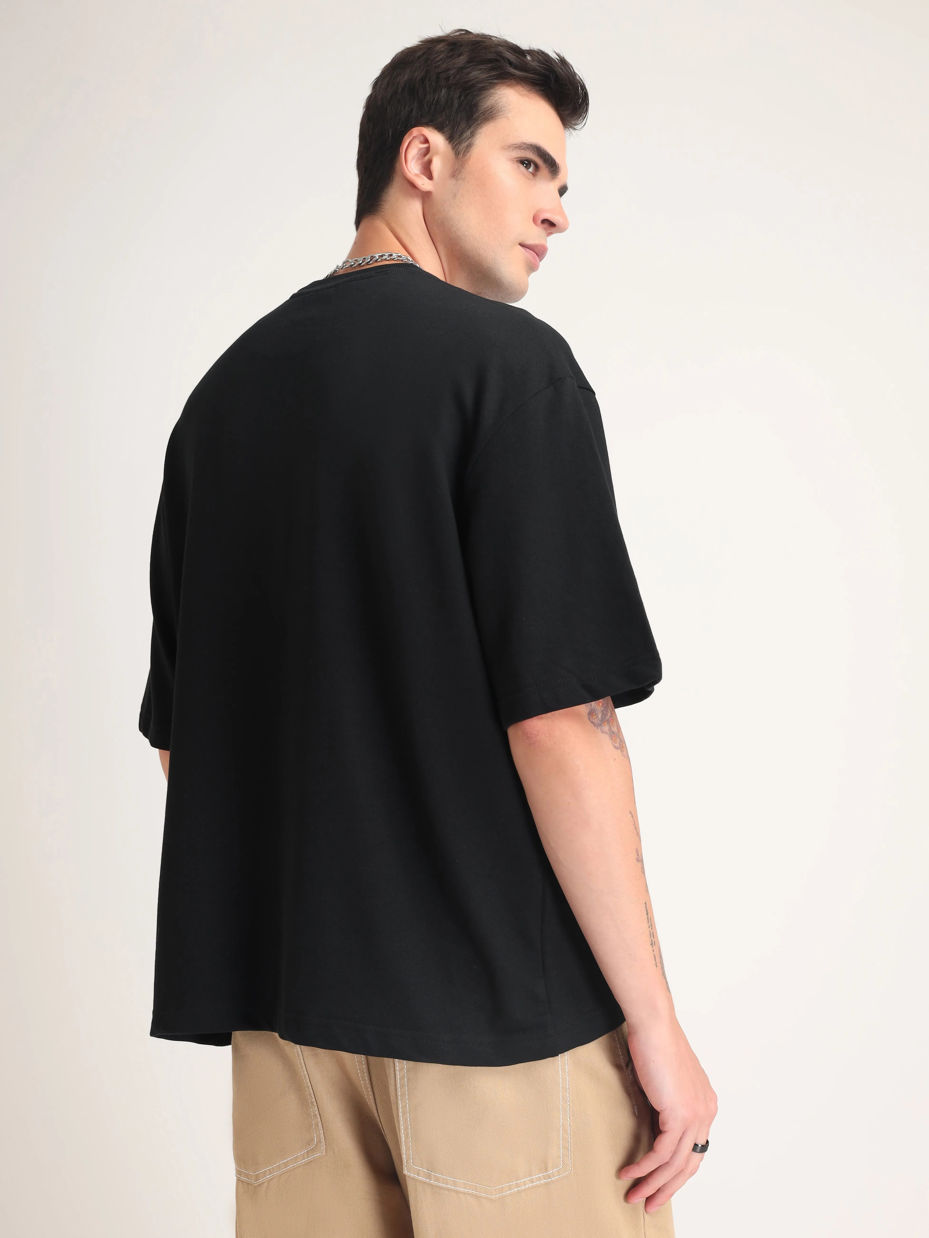 Jet Black Archangel Oversized T-Shirt