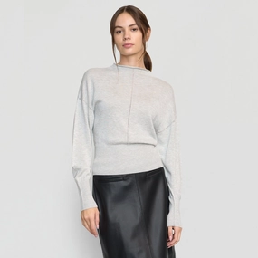 Perfect Knit Breathable Fit Wear Jillian Pointelle Tencel-Wool Sweater