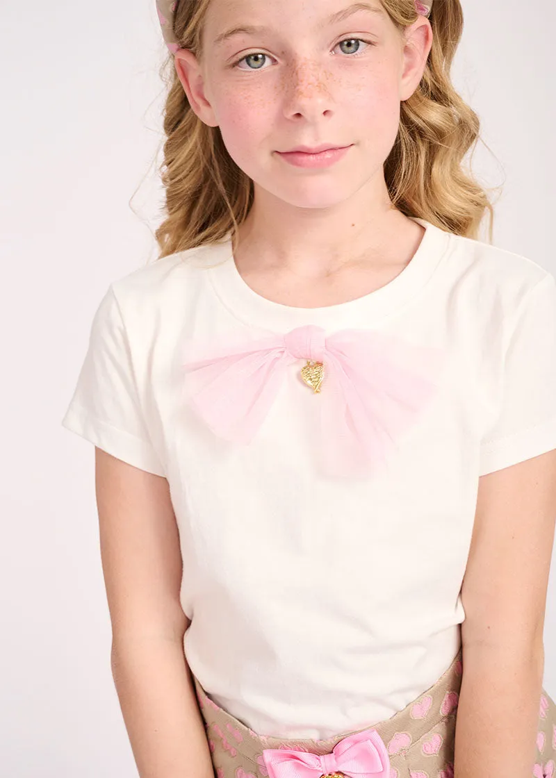 Jolie Bow Tee Snowdrop