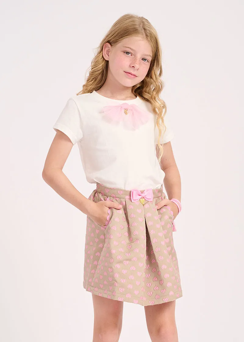 Jolie Bow Tee Snowdrop